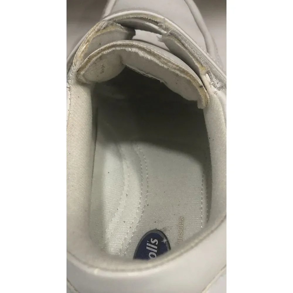 Dr Scholls White Leather Comfort Walking Shoes‎  Adjustable Strap 478-09 8.5 3E